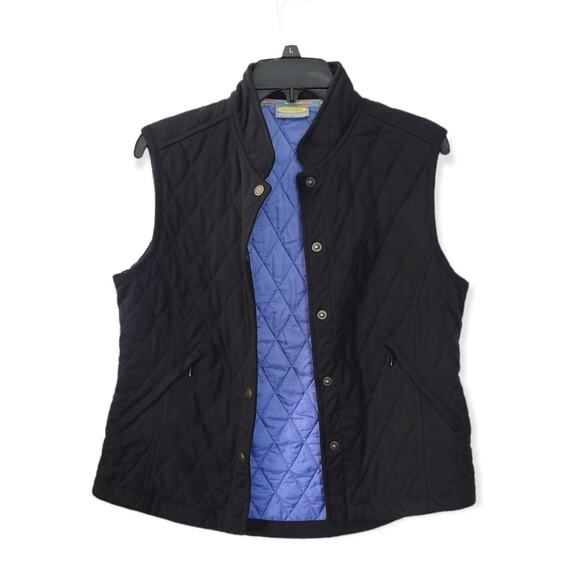 Greg Norman‎ Women's Black Quilted Play Dry Vest Size Small Outdoors Gorpcore - Picture 2 of 7